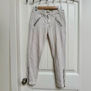 Anthropologie Daughters of the Liberation OffWhite LowRise Skinny Ankle Jean. 27